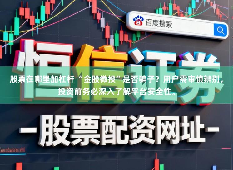 股票在哪里加杠杆 “金股微投”是否骗子？用户需审慎辨别，投资前务必深入了解平台安全性。
